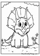 Dinosaur Coloring Pages Triceratops Dinosaurs Fearsome 2021 sketch template