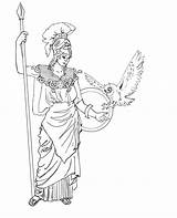 Athena Goddess Tattoo Drawing Deviantart Greek Mythologie Grecque Atena Coloring Line Google Tattoos Draw Owl Getdrawings Mythology Wisdom Pages Dessin sketch template