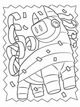 Coloring Pages Printable Pinata Kids Piñata Print Sheets sketch template