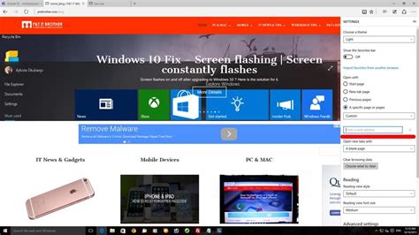 set homepage  edge browser windows  pt  brother computer repair laptops mac