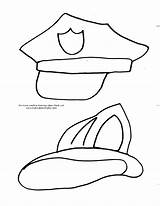 Police Hat Draw Printable Community Coloring Officer Template Preschool Crafts Helpers Clip Fireman Drawing Firefighter Pages Cliparts Kids Badges Clipart sketch template