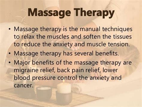 types of massage therapy