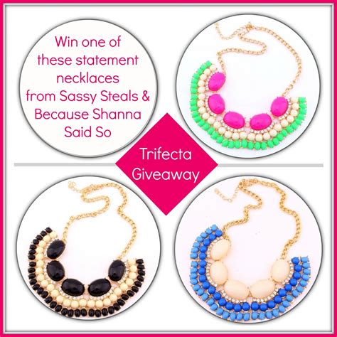 because shanna said so sassy steals statement necklace giveaway
