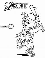 Coloring Pages Mlb Baseball Orbit Mascot Astros Houston Team Drawing Cubs Chicago Kids Logo Color Printable Getcolorings Last Trending Days sketch template