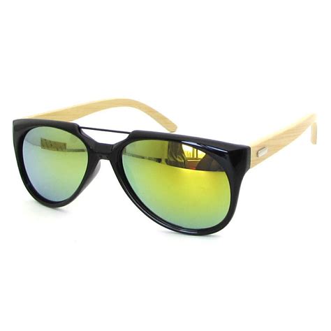 wholesale plastic frame bamboo temple sunglasses polarized
