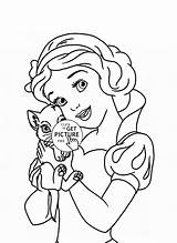 Coloring Pages Belle Princess Disney Cat Girls Baby Printable Color Stress Kids Sam Sheets Drawing Printables Cartoon раскраски Book Clipart sketch template