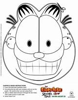 Garfield Mascaras Carnaval Moldes Party sketch template
