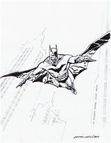 Batman Flying Gliding Sketch Nowlan Kevin Pen 2010 He September sketch template