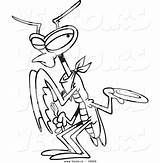 Mantis Praying Cartoon Pages Coloring Vector Plate Hungry Holding Outlined Cycle Life Frog Getcolorings Leishman Ron Getdrawings Drawing Color sketch template