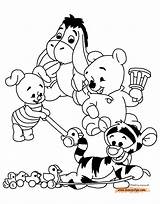 Coloring Pages Pooh Winnie Baby Disney Printable Colouring Friends Kids Cute Azcoloring Books Book Cartoon sketch template