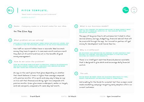 pitch document examples   document
