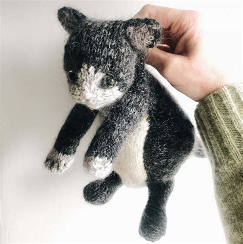 knit  cat  kitten knitting patterns tutorial