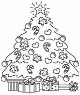 Christmas Coloring Tree Sheets sketch template