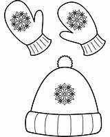 Winter Hat Coloring Drawing Mittens Season Clothes Pages Colouring Jacket Mitten Kids Drawings Color Paintingvalley Printable Clothing Getdrawings Getcolorings Google sketch template