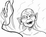 Gollum sketch template