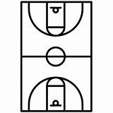 Basketball Court Sticker Color sketch template