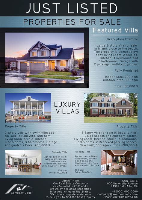 elegance real estate flyer brochure template codester