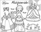 Paper Doll Printable Dolls Coloring Pages Masquerade Print Pixies Dress Kids Template Sheets Fashion Paperthinpersonas Colouring Color Clothes Cute Click sketch template