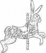 Carousel Sheets Rabbit sketch template