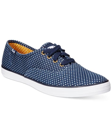 keds womens champion micro dot sneakers  blue navy lyst