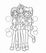 Sakura Coloring Pages Cardcaptor Captor Card Friends Popular Para Colorear sketch template