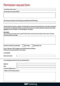 permission request form iopscience publishing support