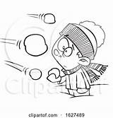 Snowball Fight Attacked Being Boy Cartoon Toonaday 2021 sketch template