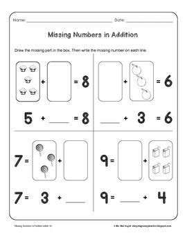 missing numbers  addition  subtraction addition  subtraction
