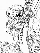 Raumfahrt Malvorlagen Astronaut Astronauts Spaceman sketch template