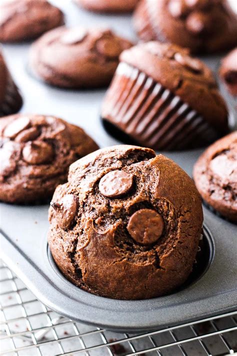 Double Chocolate Chip Muffins Berryandmaple