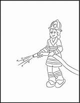 Coloring Firefighter Pages Kids Printable Female Popular Template Coloringhome sketch template