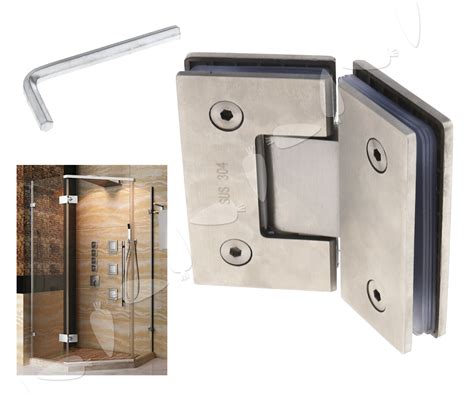 stainless steel frameless glass  shower door hinge chrome plated bracket  ebay