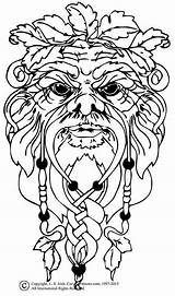 Wood Carving Patterns Faces Spirit Man Spirits Green Line Template Pyrography Burning Coloring Relief Icolor Pattern Woodcarving Lsirish Face Irish sketch template