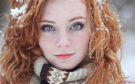 girl outdoors face scarf freyja vanden broucke redhead pale wallpaper 163245