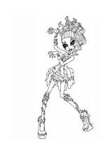 Coloring Venus Zombie Dance Mcflytrap Pages Monster High Cartoon Supercoloring Categories sketch template
