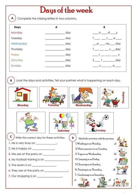 esl efl printable worksheets  handouts english  beginners