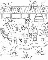 Summer Coloring Crafts sketch template