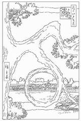 Hiroshige Coloriage sketch template