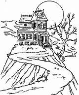 House Coloring Haunted Monster Isolated Pages Drawing Color Printable Halloween Colouring Kids Kidsplaycolor Getcolorings Choose Board sketch template
