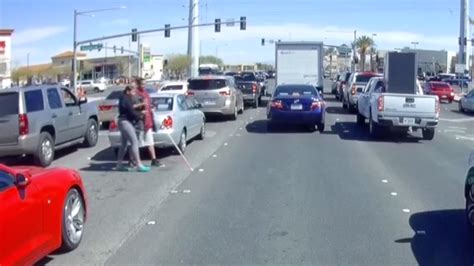 Good Samaritan Gets Out Of Car To Help Blind Man