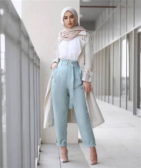 light blue dressy pants casual hijab summer looks just trendy girls clothing hijab in 2019