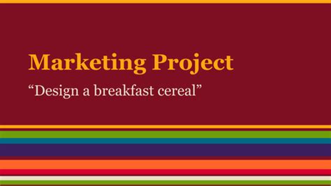 marketing project teaching resources