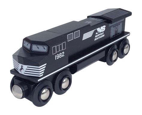 norfolk southern  pc wooden train set wooden train wooden train set track toy