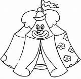 Circus Coloring Tent Pages Lion Drawing Clown Clipart Printable Kids Color Activities Super Print sketch template