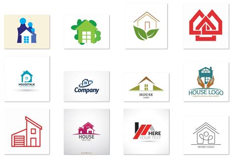 vector house logos  start ups