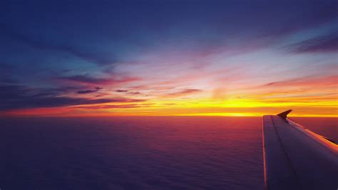 airplane dawn dusk flight sunrise sky hd planes 4k