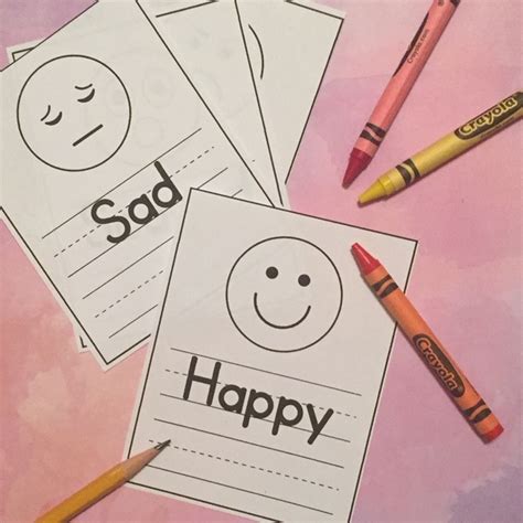 printable preschool emotions printables   child develop