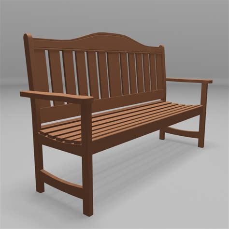 wooden bench free 3d model 3ds obj max sldprt free3d