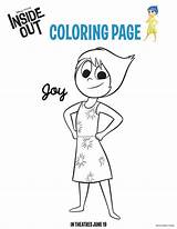 Coloring Printable Joy Inside Pixar Disney Course Click sketch template