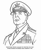 Coloring Military Macarthur sketch template